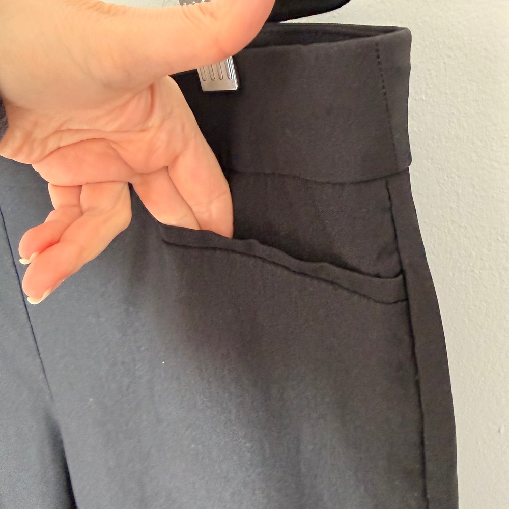Chicos Slimming Classic Black Ankle Pant (3/XL/16) Stretch Minimal Closet Staple - Picture 4 of 12